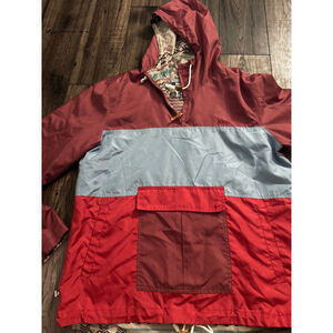 Katin American Tradition QuarterZip Multicolored Windbreaker Large Boho Aztec